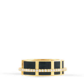 SECOND SKIN 6MM | Black editon gold ring
