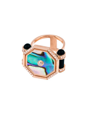 Amulet Hexagon Cocktail Ring - Big