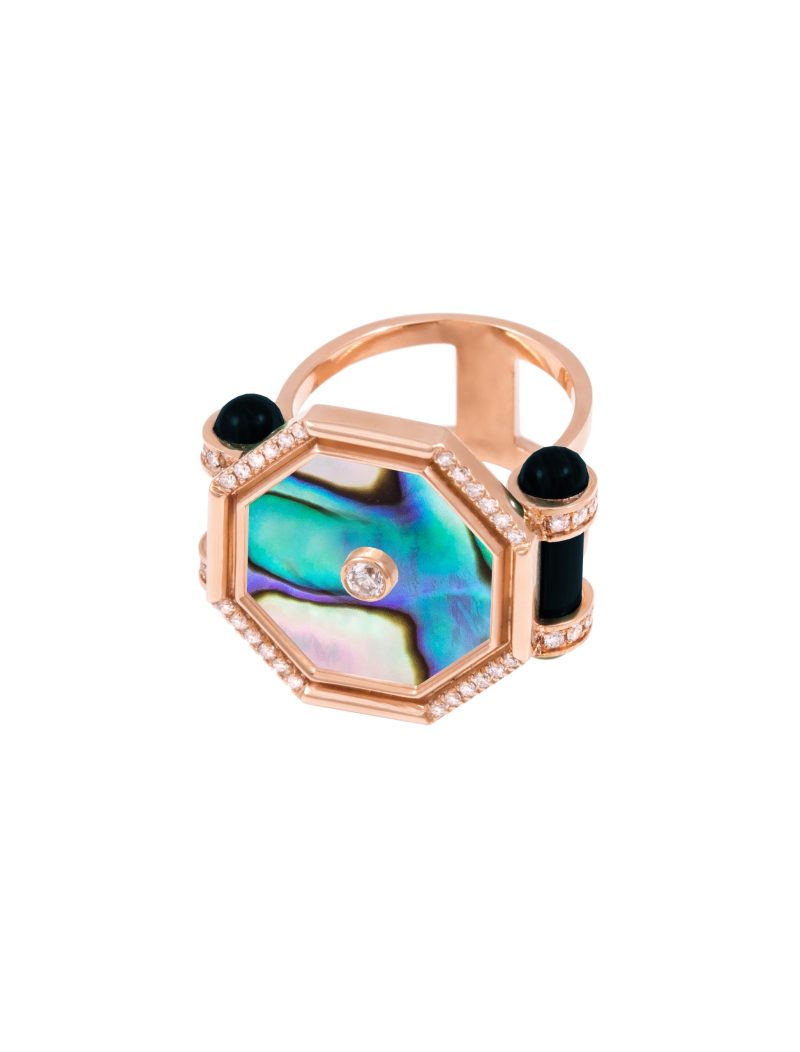 Amulet Hexagon Cocktail Ring - Big