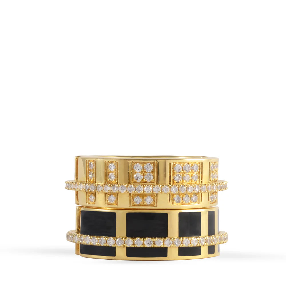 SECOND SKIN 6MM | Black editon gold ring