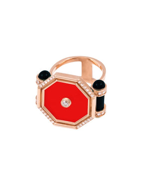 Amulet Hexagon Cocktail Ring - Big