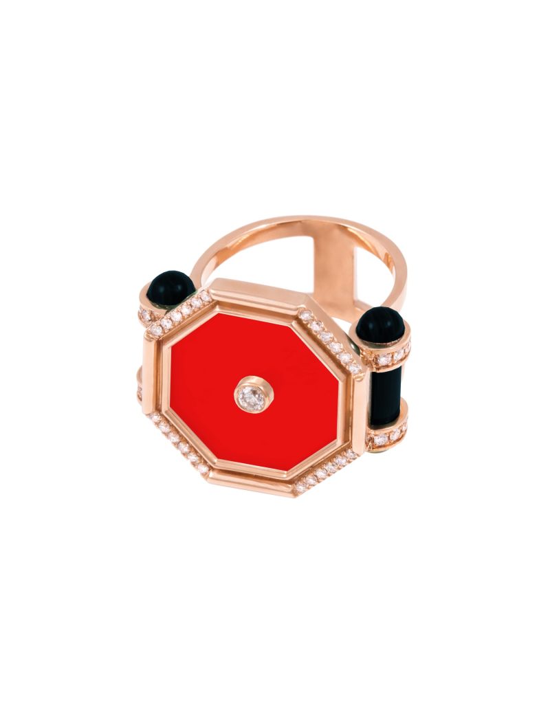 Amulet Hexagon Cocktail Ring - Big