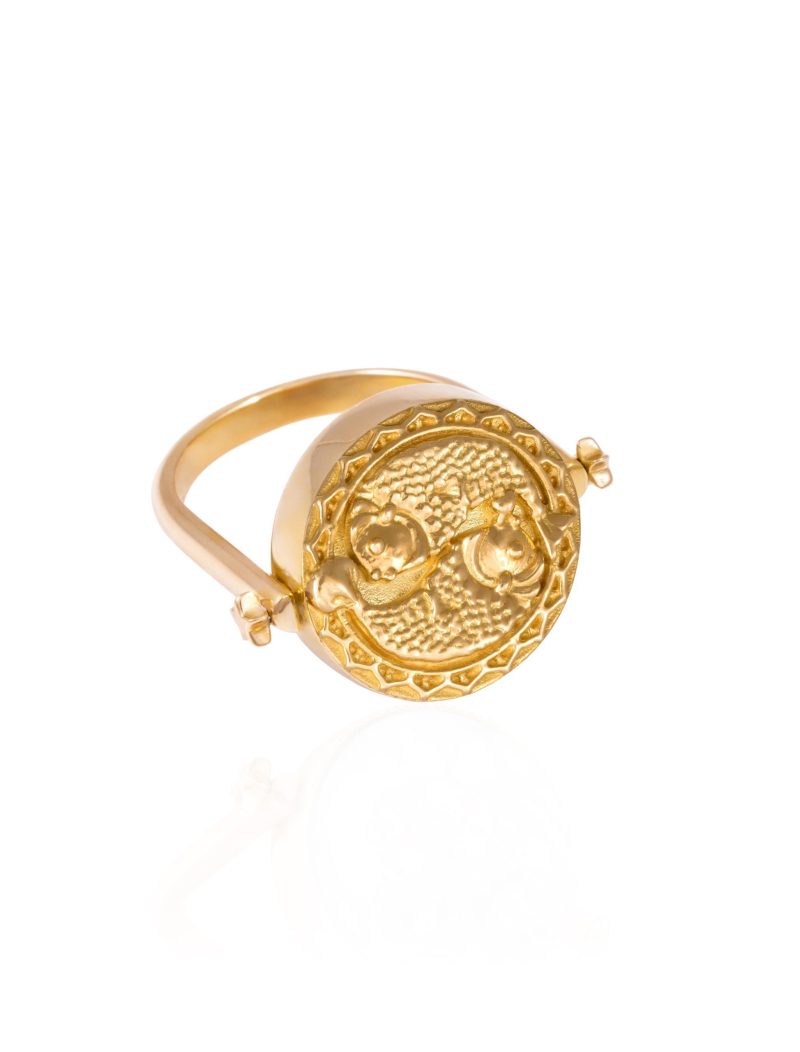 3 in 1 Pisces Zodiac Ring