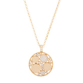 Yellow Gold Bubbles Pendant with Diamonds
