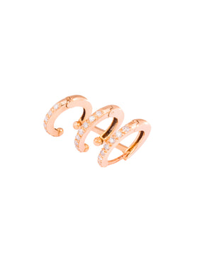 Earring, 3 Hoops in 1 Earring