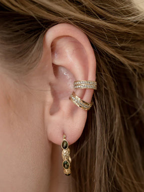 Freestyle Diamond Double-Row Ear Cuff