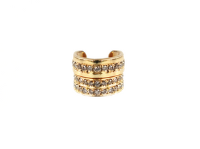 Freestyle Diamond Double-Row Ear Cuff