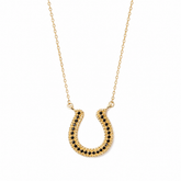 Horseshoe Black Dimonds Necklace