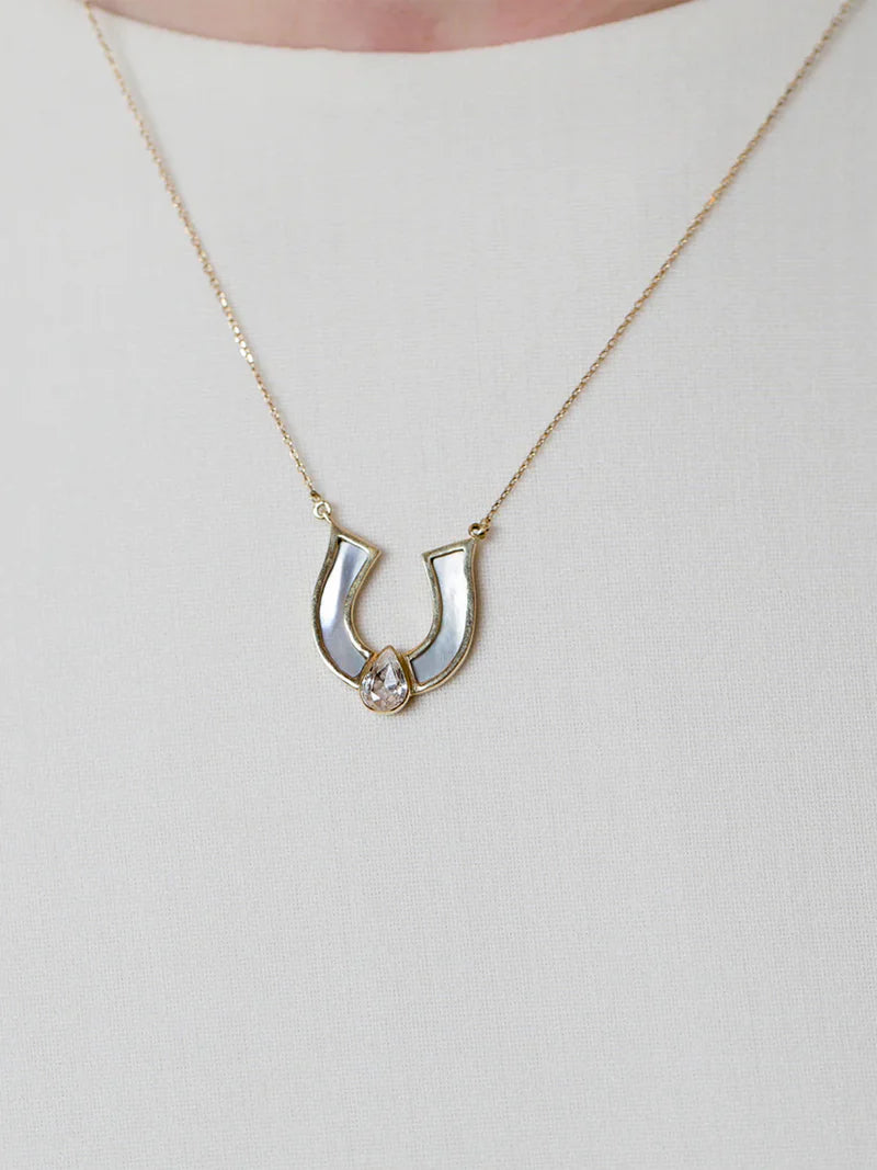 Charm Horseshoe Mother of Pearl
