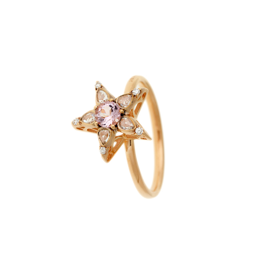 Istanbul Ring Pink Sapphire Diamonds