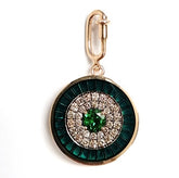 Charm Petrol Eye Tsavorite Brown Diamonds