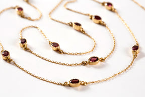 Freestyle Pink Tourmaline Oval Long Necklace