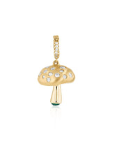 Mushroom Pendant, Scattered Diamonds