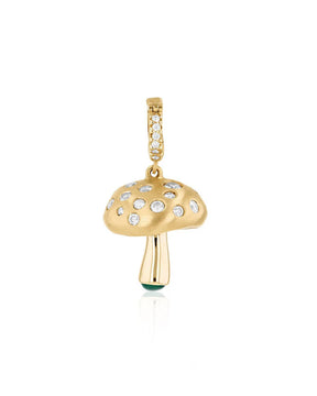 Mushroom Pendant, Scattered Diamonds
