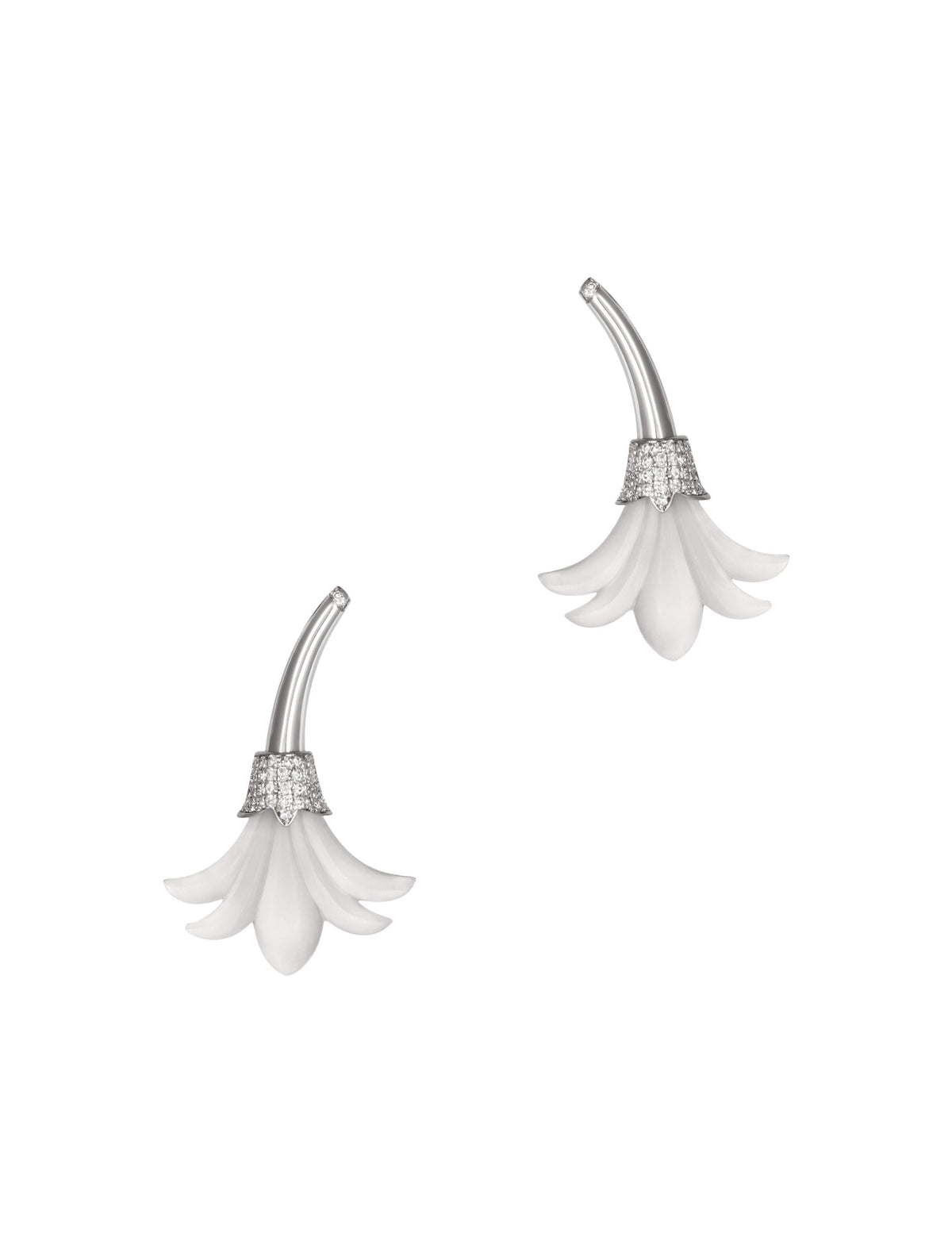 White Gold Big Psychedeliah Earrings