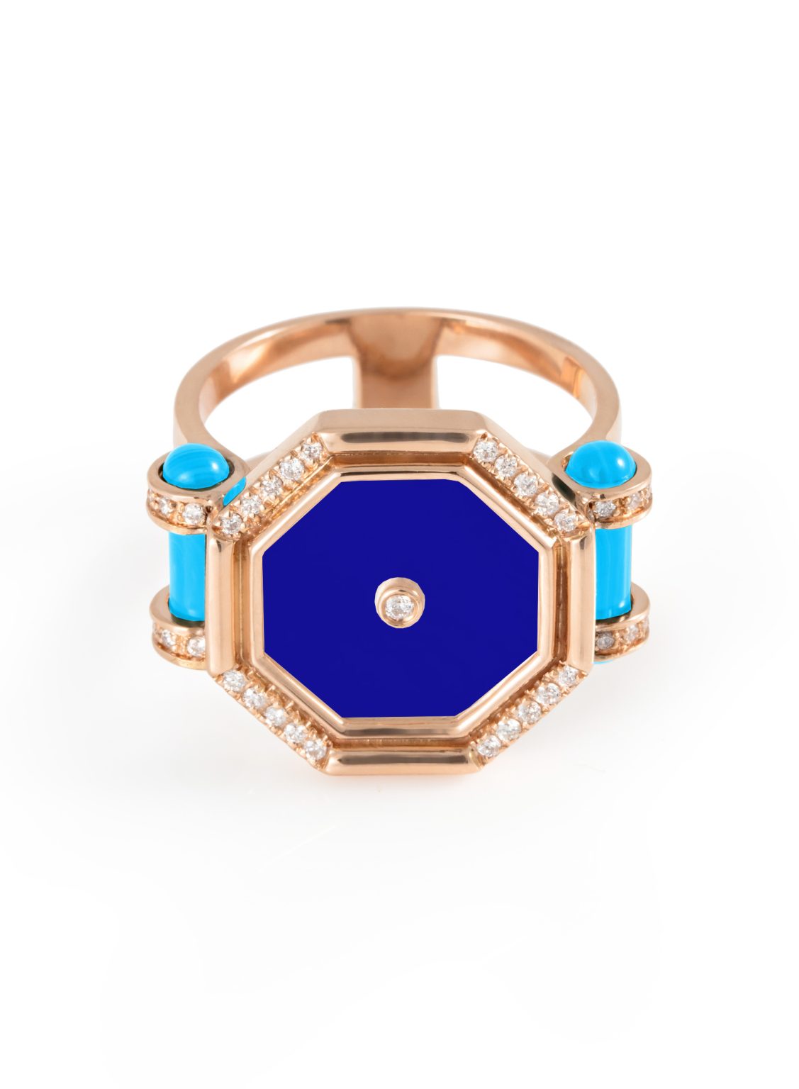Amulet Hexagon Cocktail Ring