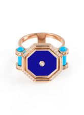 Amulet Hexagon Cocktail Ring