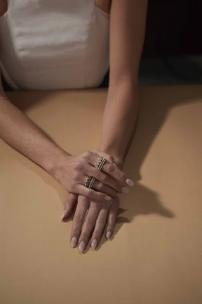 Elevate Ring with Emeralds