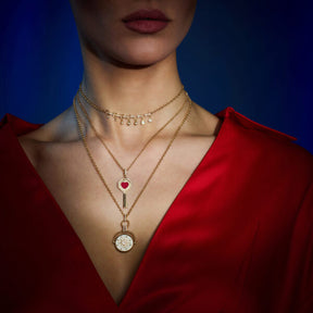 Double Sided Shining Star and Moon Necklace