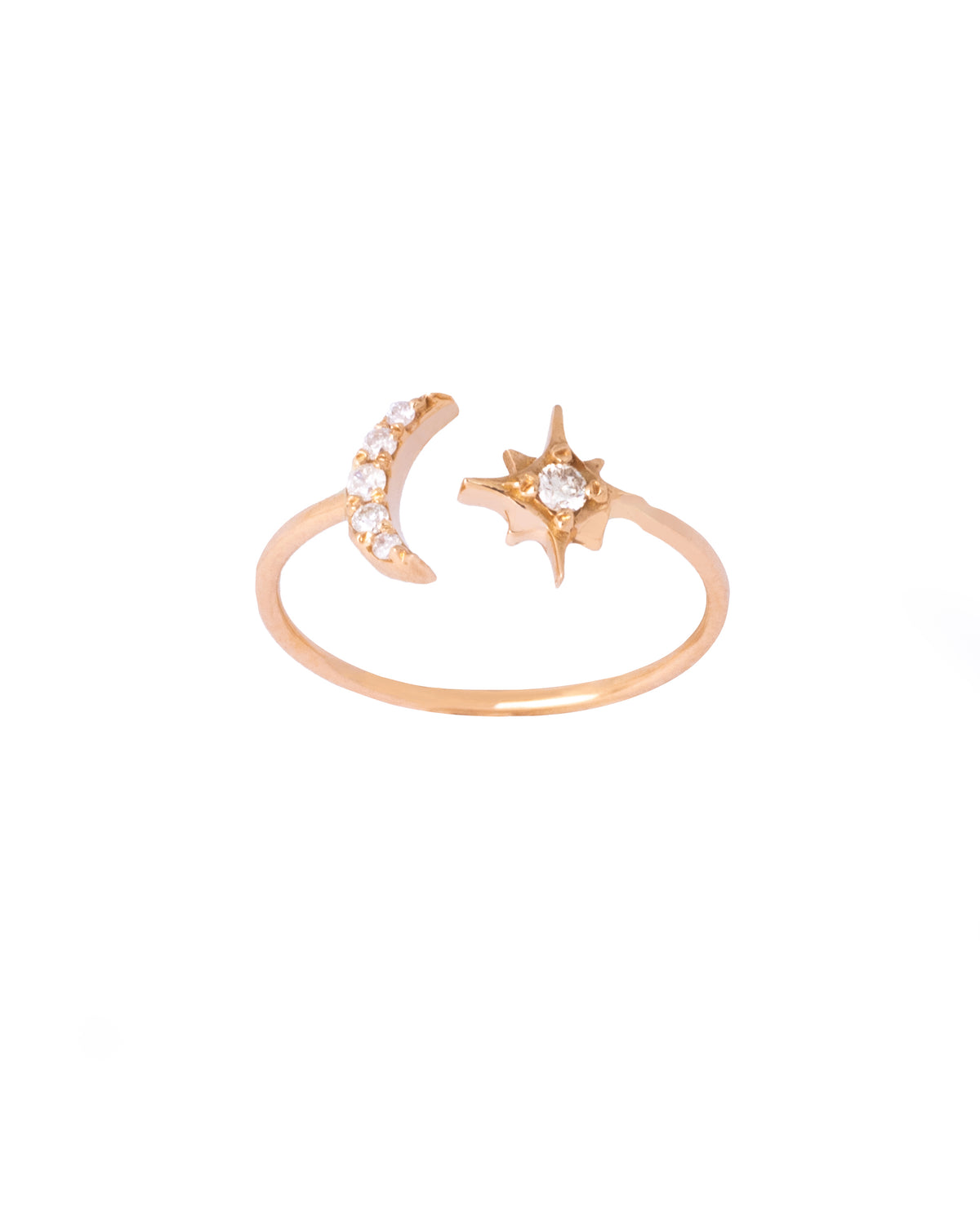Twinkled Moon Ring