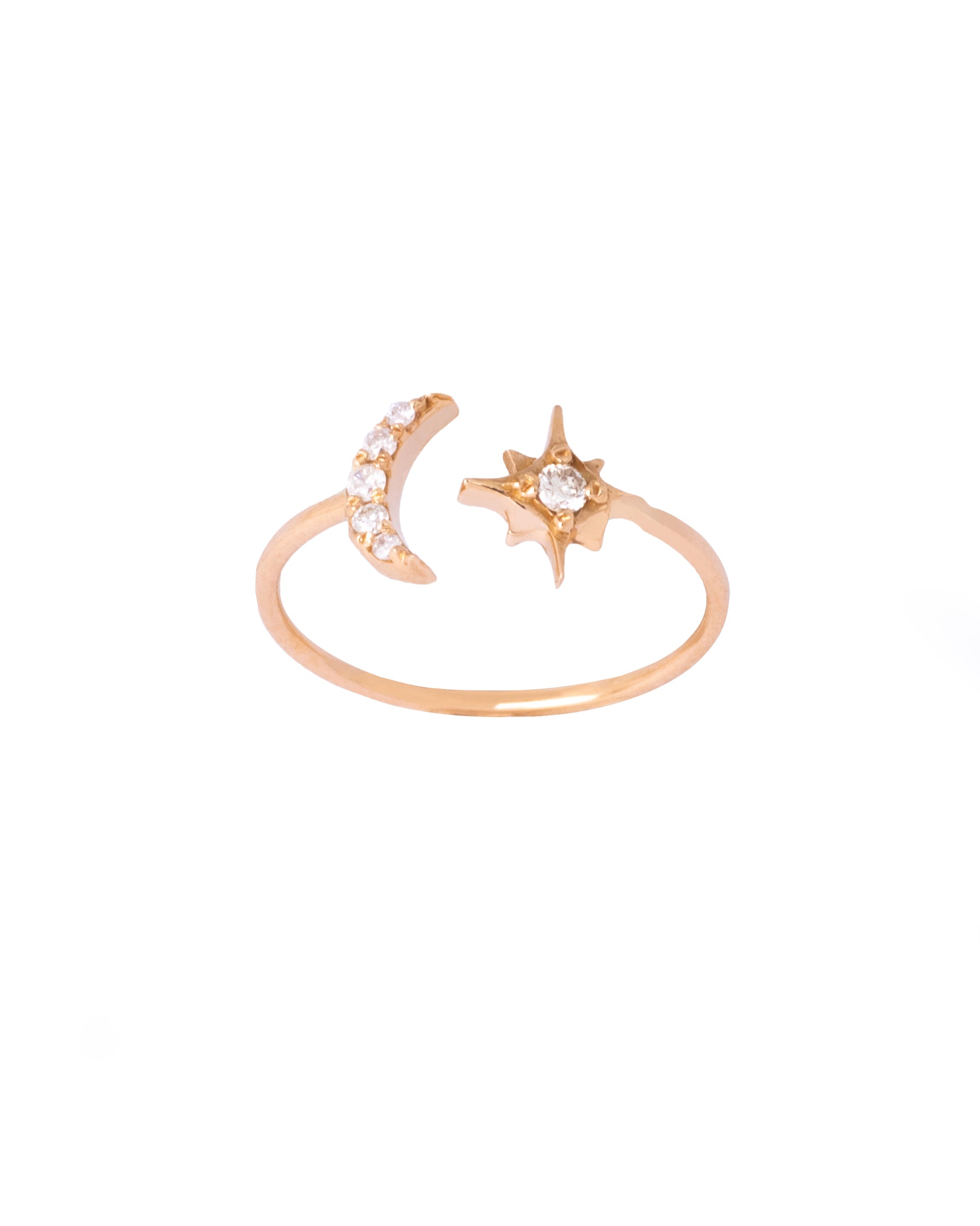 Twinkled Moon Ring