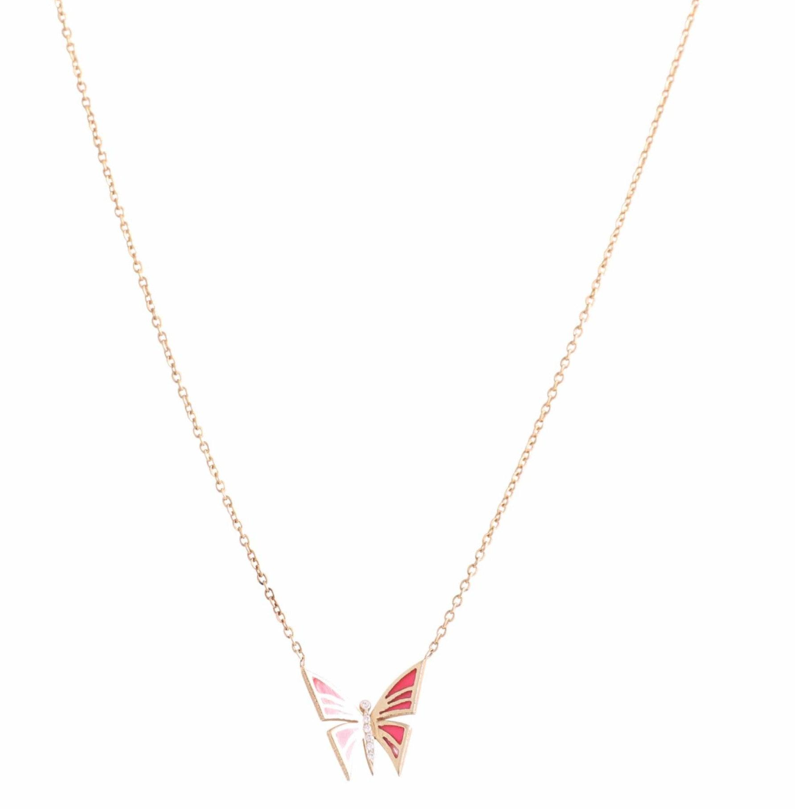 Red Medium Butterfly Necklace