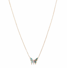 Turquoise Large Butterfly Necklace