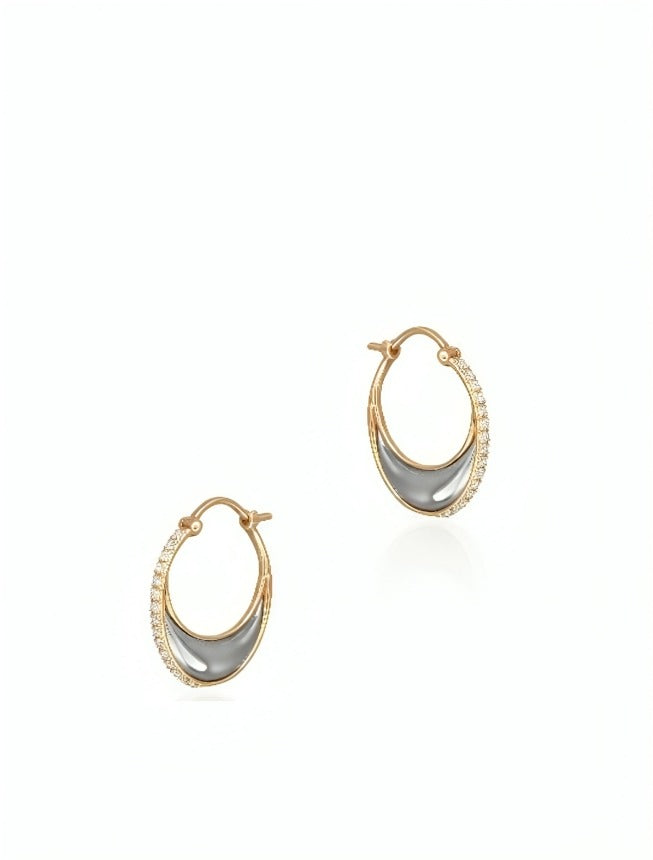 Gold Bloop Moon earrings size 3