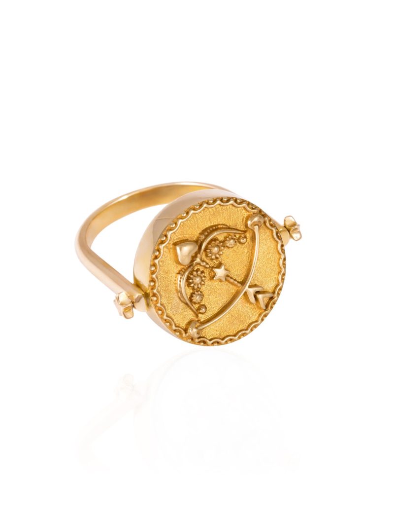 3 in 1 Sagittarius Zodiac Ring