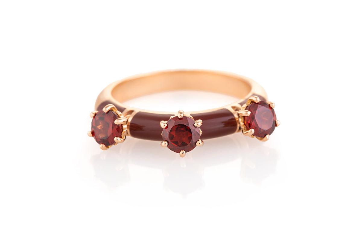 Cosmic Candy Stella Divina Ring Berry Red by "Joanna Achkar" - Tales of Stones
