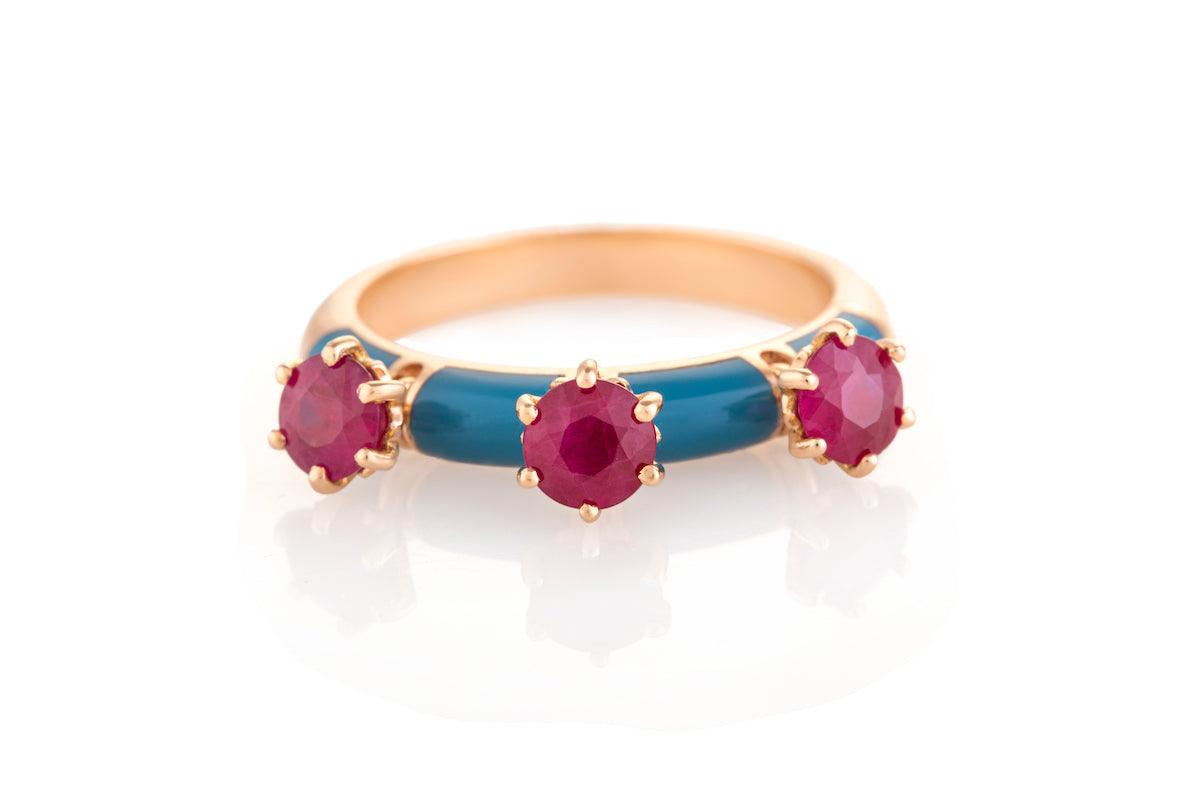 Cosmic Candy Stella Divina Ring Stone Blue by "Joanna Achkar" - Tales of Stones