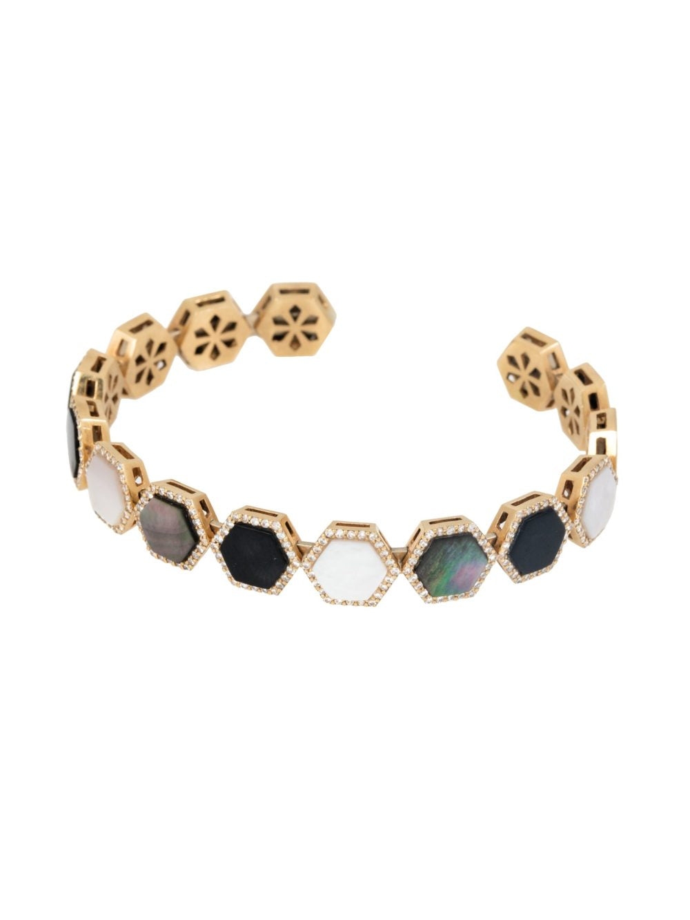 Hexagon Geometric Bangle - Big