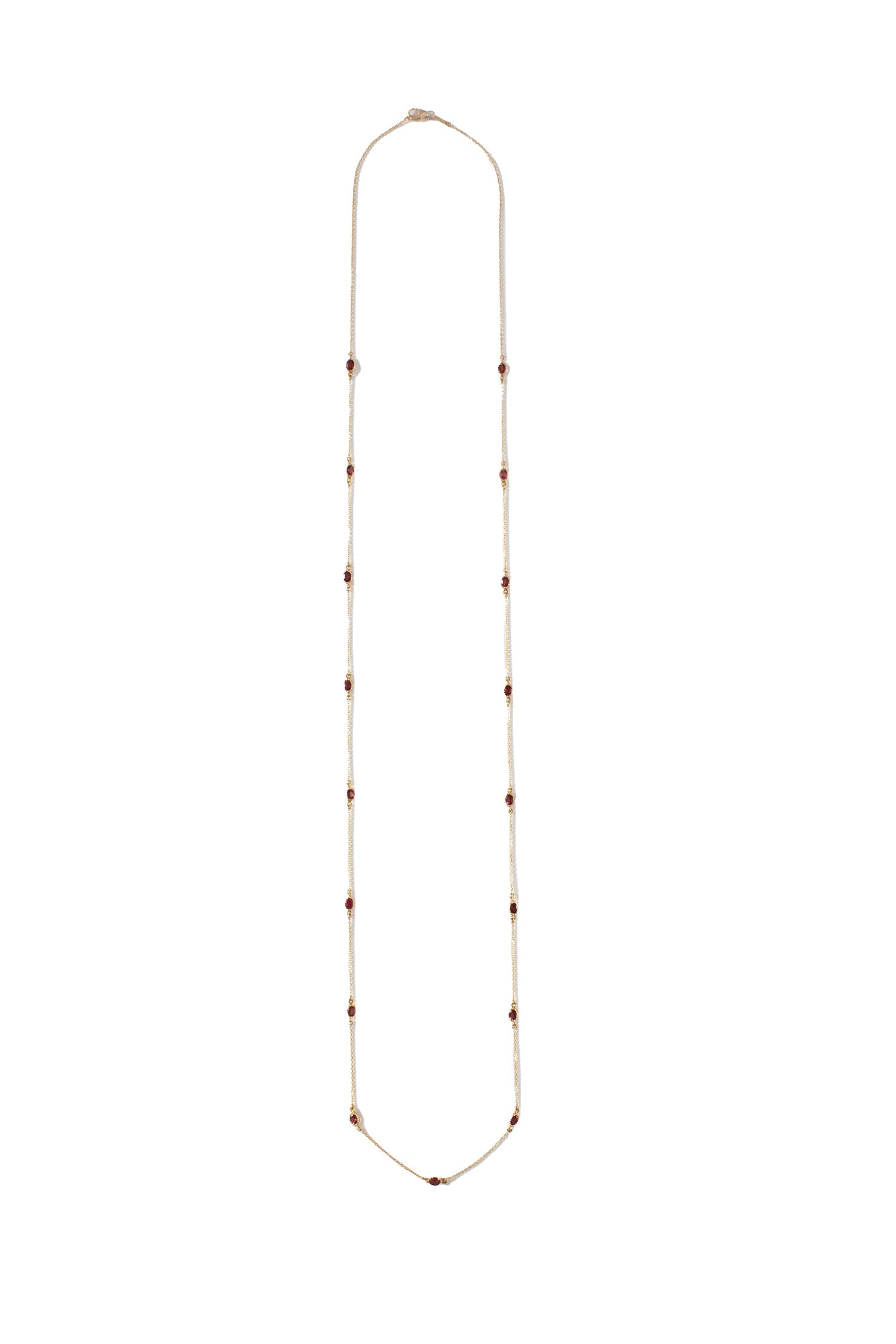 Freestyle Pink Tourmaline Oval Long Necklace