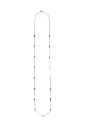 Freestyle Pink Tourmaline Oval Long Necklace