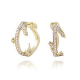 Hobbi - Gold "Hobb" Circle Diamond Earrings by Bil Arabi - Tales of Stones