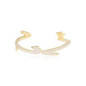 Hobbi - Gold "Hobb" Diamond Cuff by Bil Arabi - Tales of Stones