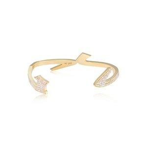 Hobbi - Gold "Hobb" Diamond Cuff by Bil Arabi - Tales of Stones