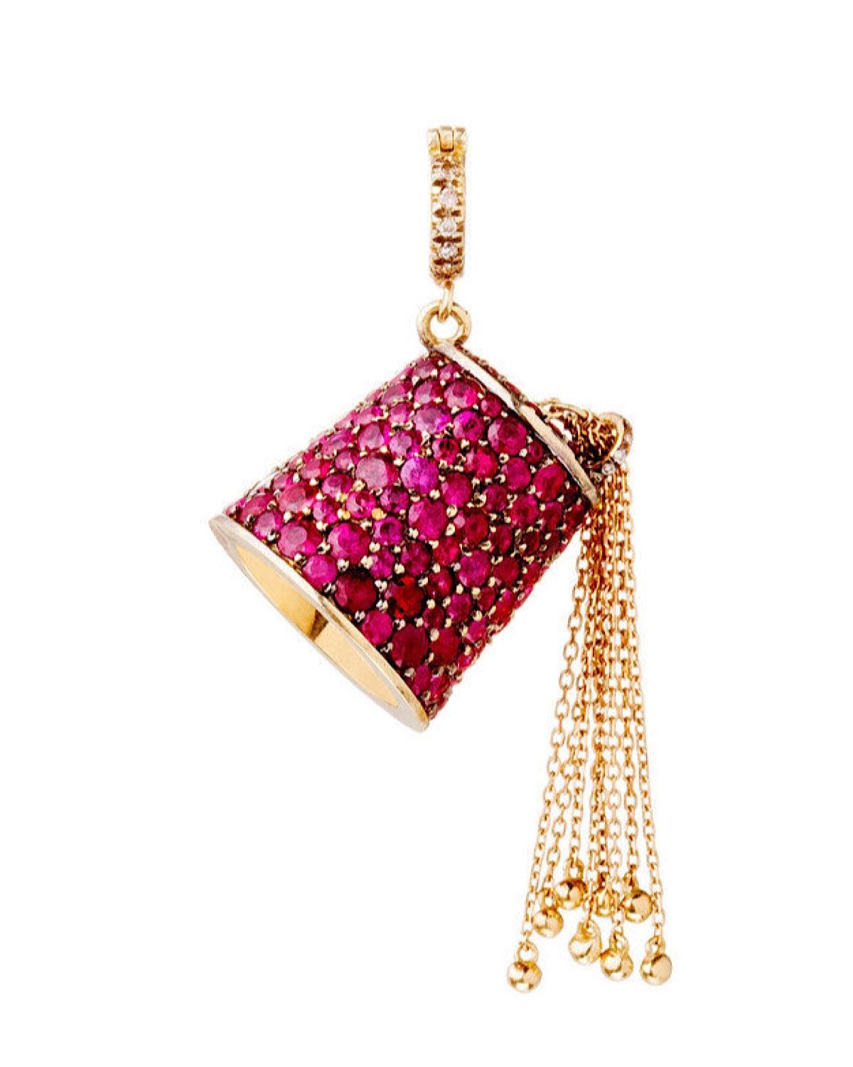 Large Ruby Tarbouche Charm - Tales of Stones