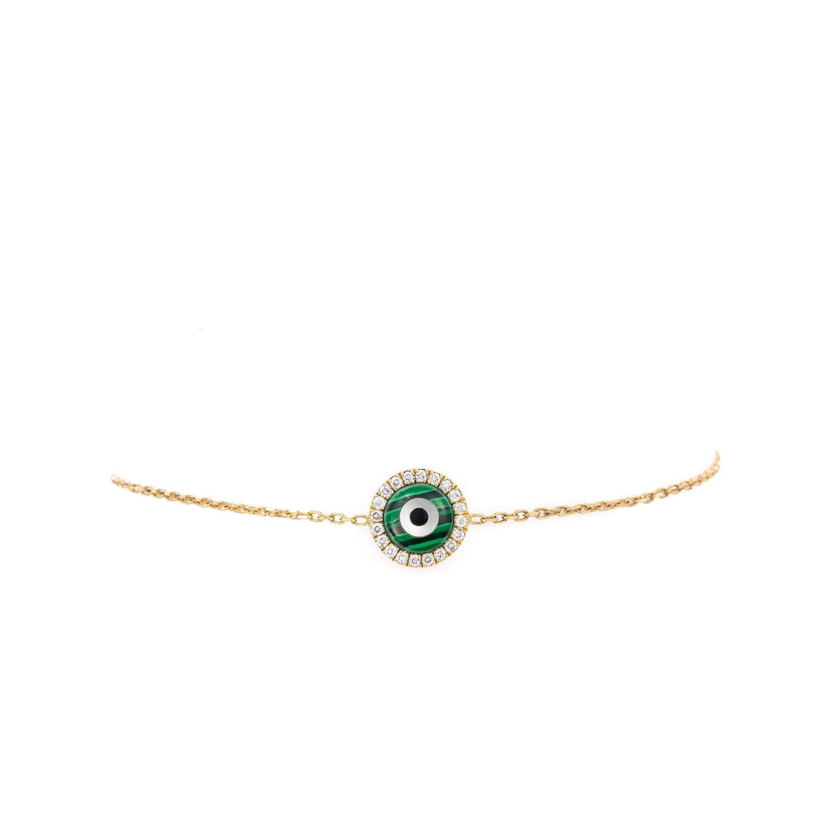MINI EYE FULL DIAMOND Bracelet by LEIA K (Green) - Tales of Stones