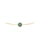 MINI EYE FULL DIAMOND Bracelet by LEIA K (Green) - Tales of Stones