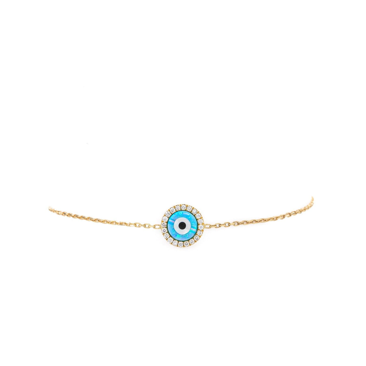 MINI EYE FULL DIAMOND Bracelet by LEIA K (Light Blue) - Tales of Stones