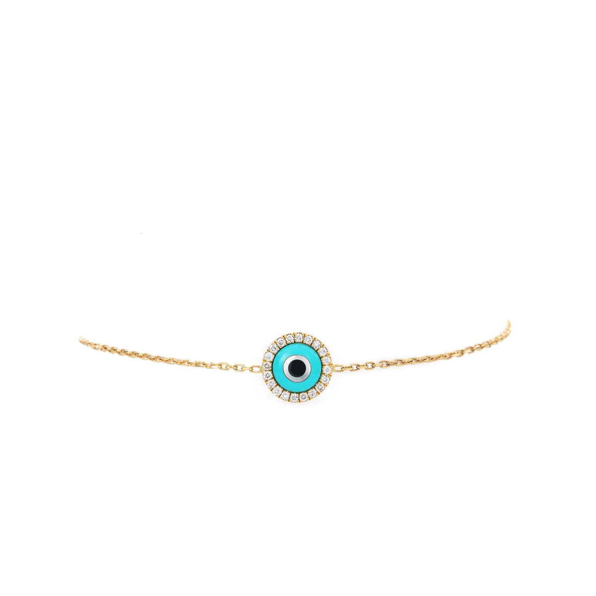 MINI EYE FULL DIAMOND Bracelet by LEIA K (Opaque Blue) - Tales of Stones