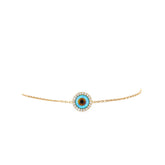 MINI EYE FULL DIAMOND Bracelet by LEIA K (Shining Blue & Havane) - Tales of Stones