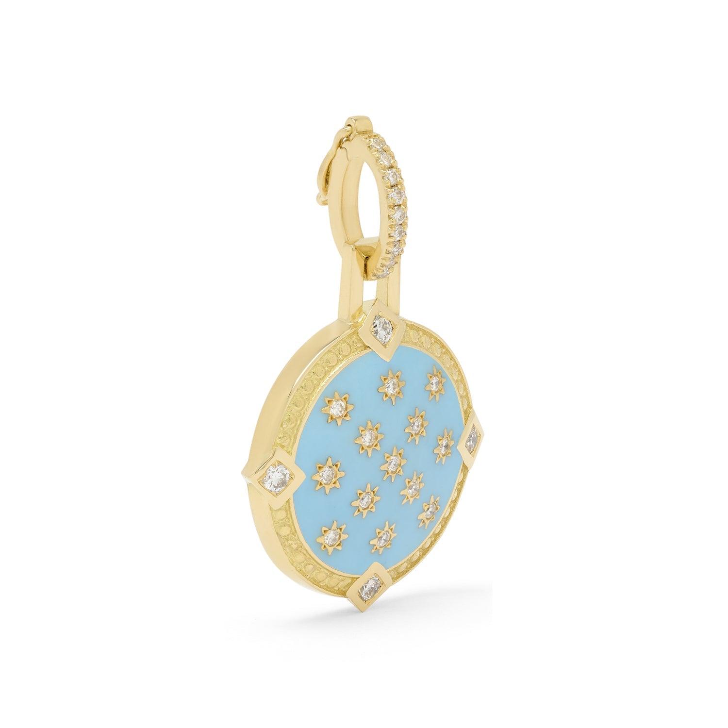 Mini Pendant - The Universe by ATELIER LIYA (Light Blue) - Tales of Stones