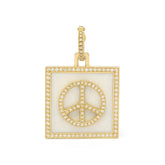 Mini Pendant with Diamond Frame - Give Peace by ATELIER LIYA - Tales of Stones