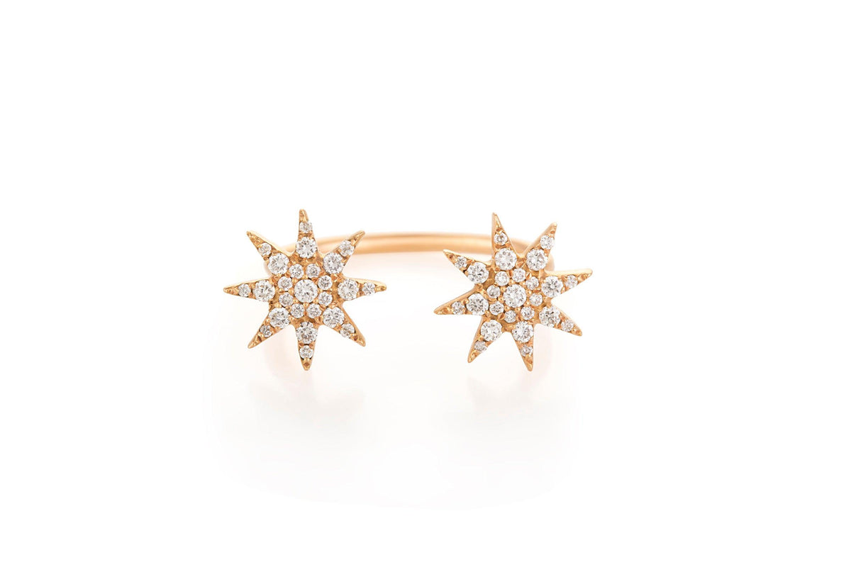 Scintilla Sparkling Diamond Starts Ring by "Joanna Achkar" - Tales of Stones