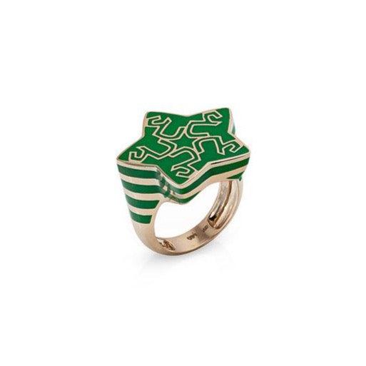 Star Stripe Enamel Letter Ring - Tales of Stones