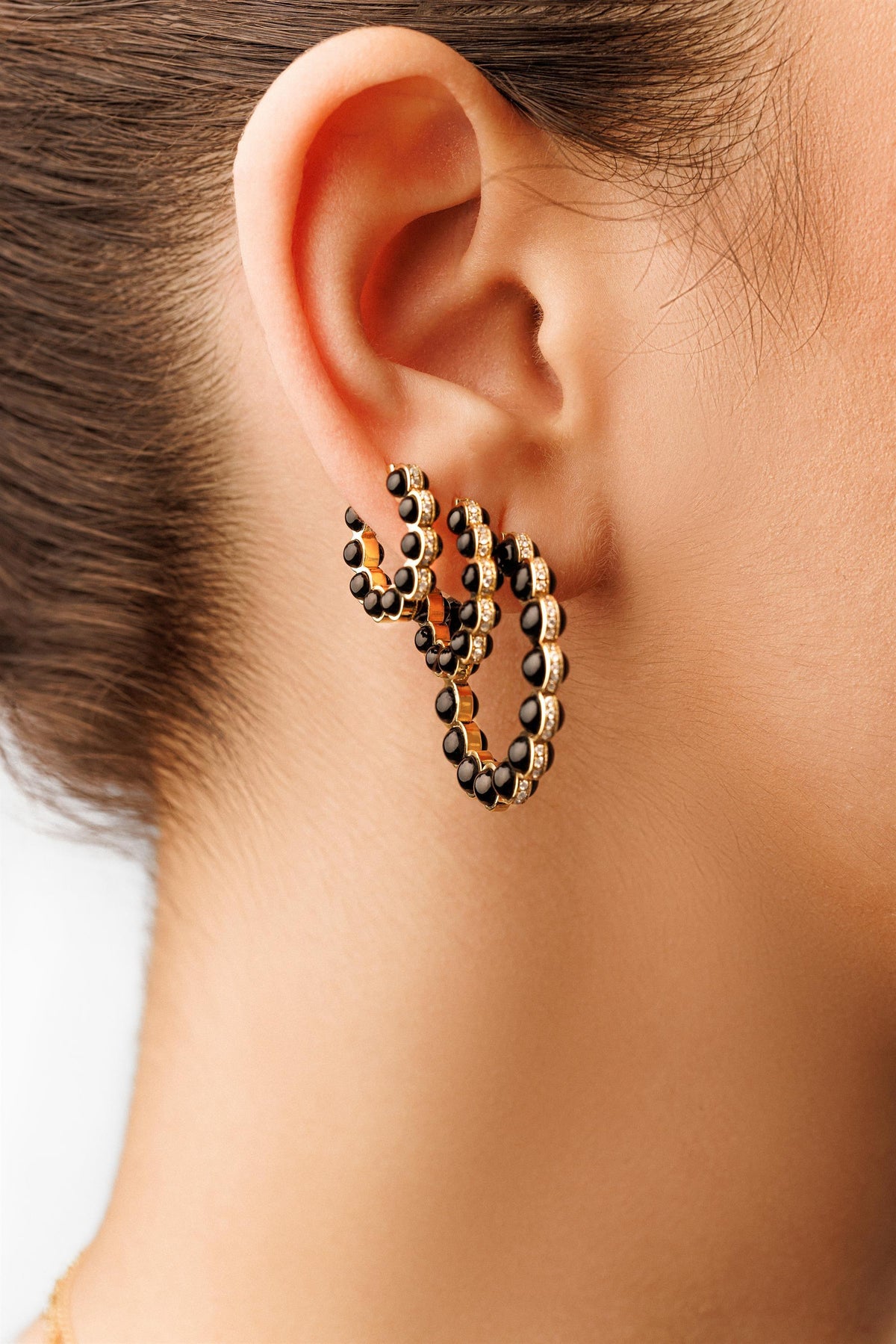 The Carbon Earrings by L'Atelier Nawbar (Size 1) - Tales of Stones
