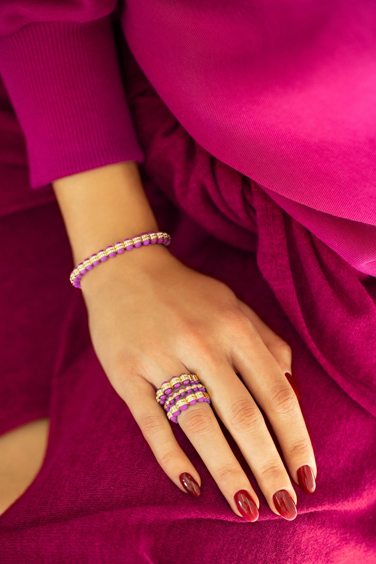 The Purple Atom Ring by L'Atelier Nawbar (Size 1) - Tales of Stones