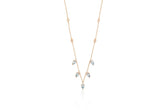 The Royals Pear Drop Necklace Aquamarine by "Joanna Achkar" - Tales of Stones